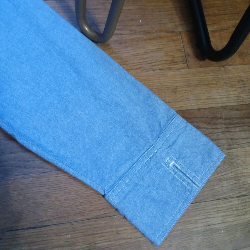 COLDWATER CREEK 3/4 sleeve chambray cotton shirt (LP) - Picture 9 of 12